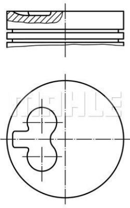 PİSTON SEGMAN 80,00mm 0,20mm Kısa  KANGOO 1,9 D resmi