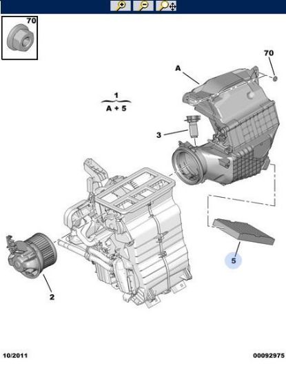 POLEN FİLTRESİ 107-C1 DV4TD/6447.TT/PEUGEOT resmi