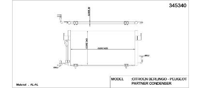 KLİMA RADYATÖRÜ PARTNER-XSARA 97-00 DW8-XUD9 resmi