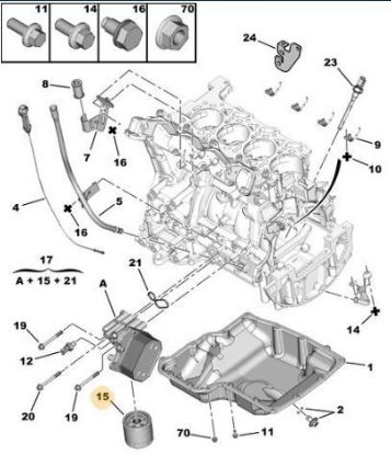 YAĞ FİLTRESİ saç BOXER III-TRANSIT 2.2HDI E5 06-> LAND ROVER DEFENDER 2.2 11-16 resmi