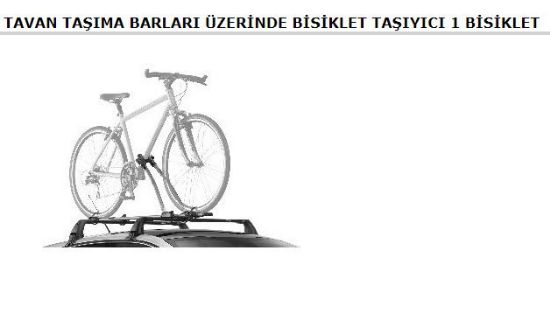 TAVAN BİSİKLET TAŞIYICI 206-208-301-308-3008-5008 resmi