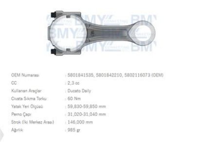 PİSTON KOLU JEST+ -DUCATO Euro 6 resmi