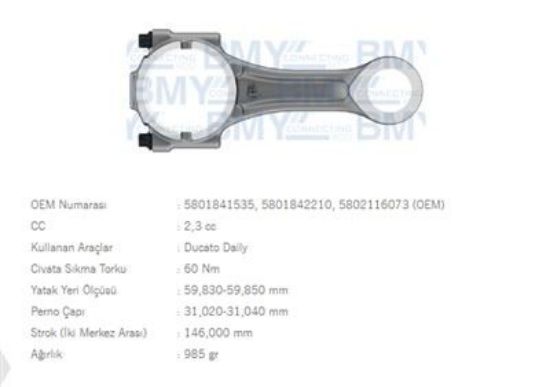 PİSTON KOLU JEST+ -DUCATO Euro 6 resmi