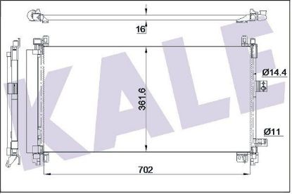 KLİMA RADYATÖRÜ 508-C5 III-C6  2.2/3.0 702X361,6X16 resmi