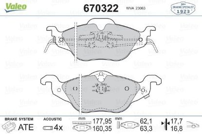 FREN BALATASI ÖN   ASTRA G-ZAFIRA 1.2-1.4-1.6-1.7D-1.8-2.0D 98-05 resmi