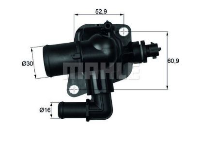 TERMOSTAT KOMPLE 88C  FIORINO-BIPPER-ASTRA J-PUNTO-LINEA 1.3JTD./EURO5 resmi