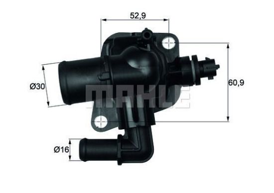 TERMOSTAT KOMPLE 88C  FIORINO-BIPPER-ASTRA J-PUNTO-LINEA 1.3JTD./EURO5 resmi