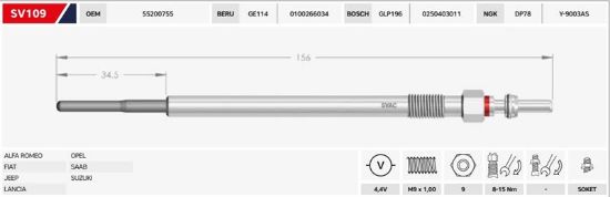 ISITMA BUJİSİ  ASTRA J-INSIGNIA-DOBLO 1.6 2.0JTD 4.4V resmi