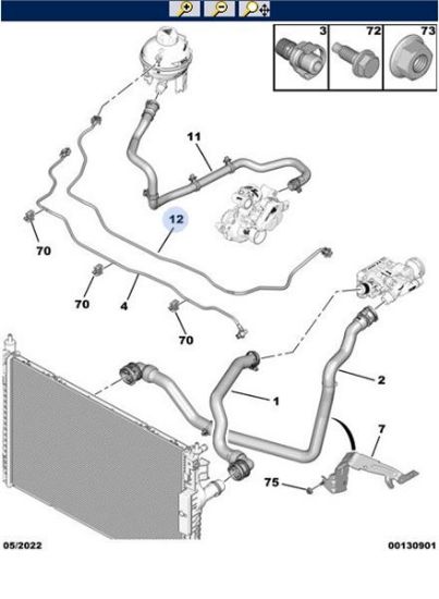 YEDEK SU DEPO HORTUMU  308 II-508-3008-5008-PARTNER-RIFTER-BERLINGO-C4 PCS-C5 AIRCROSS DV5 resmi