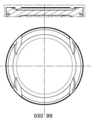 MOTOR PİSTON+SEGMAN BORA-GOLF IV-LEON 1.6 16V (00-06) (77.00mm) resmi