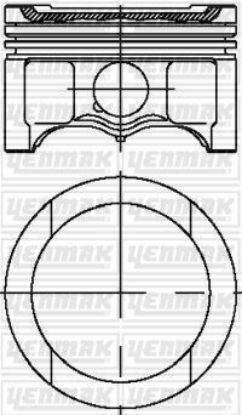 MOTOR PİSTON+SEGMAN 1.00 CADDY-GOLF-JETTA-PASSAT-TOURAN-A3-A4-LEON-TOLEDO-OCTAVIA 1.6 00-15 (81mm) resmi