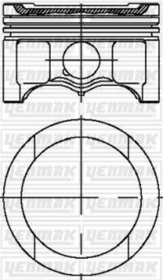 MOTOR PİSTON+SEGMAN 1.00 CADDY-GOLF-JETTA-PASSAT-TOURAN-A3-A4-LEON-TOLEDO-OCTAVIA 1.6 00-15 (81mm) resmi