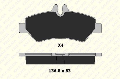 FREN BALATASI ARKA 2FİŞ   CRAFTER-SPRINTER  06->/A0044206920/2E0698451/3926/GDB1697/FVR1780/KALE BAL resmi
