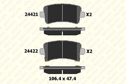 FREN BALATASI ARKA 106mm  INSIGNIA A16XER  09-> resmi