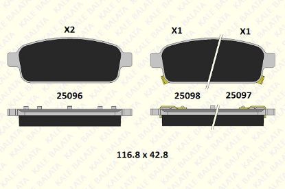 FREN BALATASI ARKA    ASTRA J 1.3CDTI-ZAFİRA 1.4-1.8-2.0CDTI 11> resmi