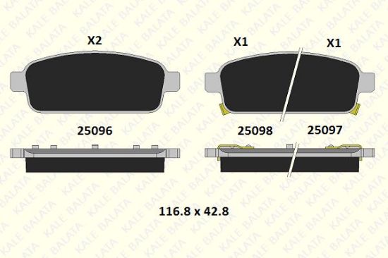 FREN BALATASI ARKA    ASTRA J 1.3CDTI-ZAFİRA 1.4-1.8-2.0CDTI 11> resmi