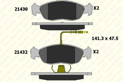 ÖN FREN BALATASI 106-306-SAXO-XSARA 1.6 16V FİŞLİ resmi