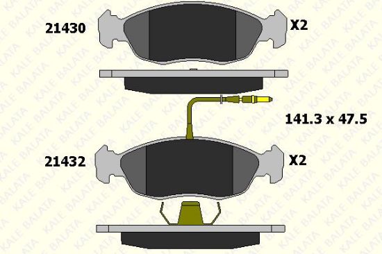 ÖN FREN BALATASI 106-306-SAXO-XSARA 1.6 16V FİŞLİ resmi
