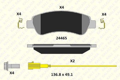 ÖN FREN BALATASI BOXER-JUMPER-DUCATO 06> TEK FİŞLİ resmi