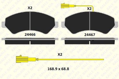 ÖN FREN BALATASI 2 Fişli  BOXER-DUCATO-JEST 06-> resmi
