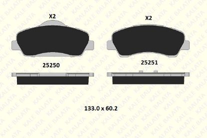 ÖN FREN BALATASI 301-308-C-ELYSSE-C4 MANDO TİP resmi