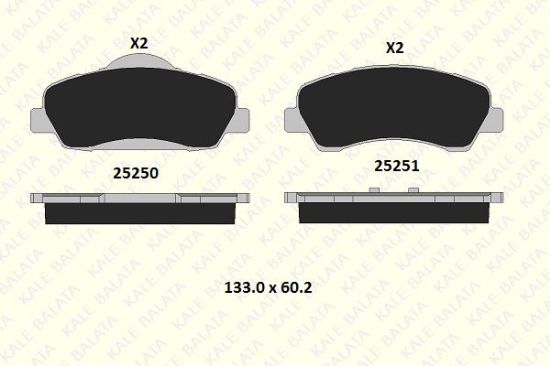 ÖN FREN BALATASI 301-308-C-ELYSSE-C4 MANDO TİP resmi