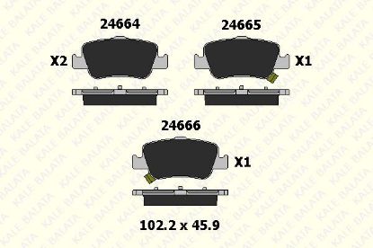 ARKA FREN BALATASI 2 FİŞ COROLLA-AURIS 06-12 resmi