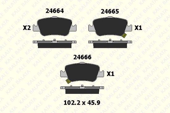 ARKA FREN BALATASI 2 FİŞ COROLLA-AURIS 06-12 resmi