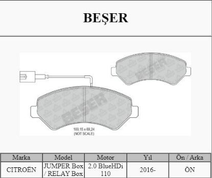 ÖN FREN BALATASI BOXER III-JEST 2 FİŞLİ 06-> resmi