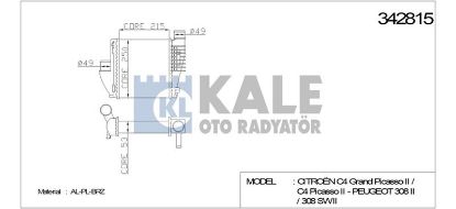 TURBO RADYATÖRÜ  308 II - 308 SW II - C4 - 308 SW II 2.0 GT HDi 180 - 308 II 1.6 THP resmi