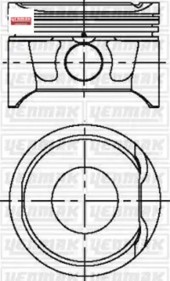 MOTOR PİSTON+SEGMAN LGN-MGN-CLIO II 1.6 16V 79.50 ÇAP 0.25 resmi