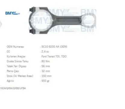 PİSTON KOLU TRANSIT V184 -V347 resmi