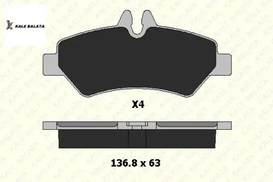 FREN BALATASI ARKA 2FİŞ   CRAFTER-SPRINTER  06->/A0044206920/2E0698451/3926/GDB1697/FVR1780/KALE BAL resmi