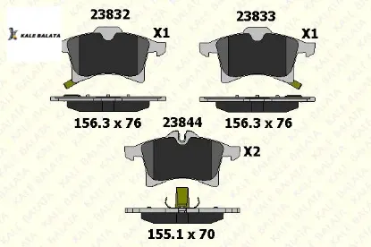FREN BALATASI ÖN   ASTRA F/G/H-COMBO-CORSA  98-11 resmi