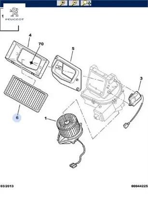 POLEN FİLTRESİ 406 1.8/2.0/2.2 HDİ/AHC102/PEUGEOT resmi