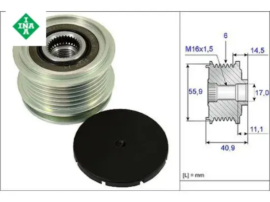 ALTERNATÖR KASNAĞI   CRAFTER-T5-CADDY-GOLF 04-> resmi