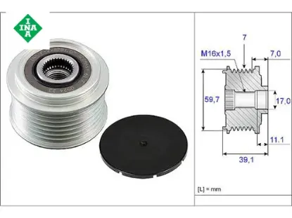 ALTERNATÖR KASNAĞI (RULMANLI) MASTER II-MOVANO-NISSAN PATROL-TERRANO 3.0 03=> resmi