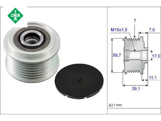ALTERNATÖR KASNAĞI (RULMANLI) MASTER II-MOVANO-NISSAN PATROL-TERRANO 3.0 03=> resmi