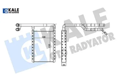 KALORİFER PETEĞİ TRANSIT CUSTOM-TRANSIT 14>/1768439/2008790/BK2118B539AA/BK2118B539AC/KALE resmi