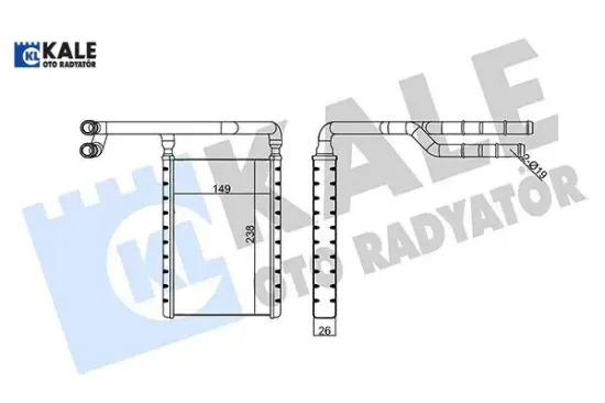 KALORİFER PETEĞİ TRANSIT CUSTOM-TRANSIT 14>/1768439/2008790/BK2118B539AA/BK2118B539AC/KALE resmi