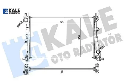 SU RADYATÖRÜ EGEA ; TIPO 1.3MTJ 1.4 15=> (MT) [BRAZING] [620X388X16] resmi