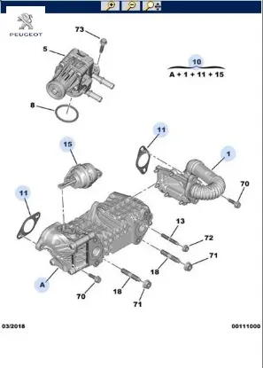 EGR SOĞUTUCU KOMPLE SU EŞANJÖRÜ 301 1.5 HDI DV5RD EURO 6 resmi