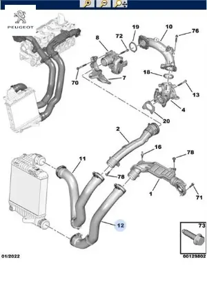 TURBO HAVA HORTUMU 308-508-3008-5008 resmi
