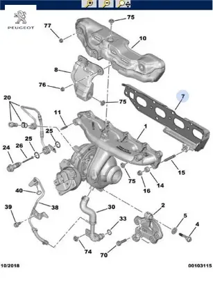 EGSOZ MANİFOL CONTASI 3008-5008 EXPERTIV 2.0 EURO6 resmi