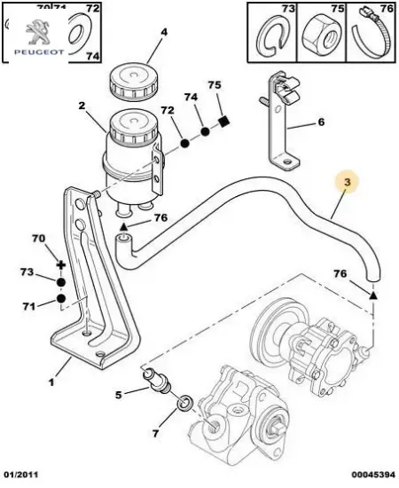 DİREKSİYON YAĞ BORUSU  BOXER 2.8HDI resmi