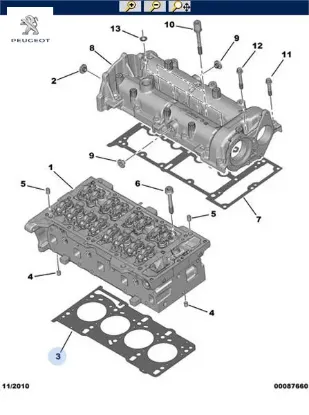 SİLİNDİR KAPAK CONTASI 2Ç FIORINO-BIPPER 1.3JTD E5 resmi