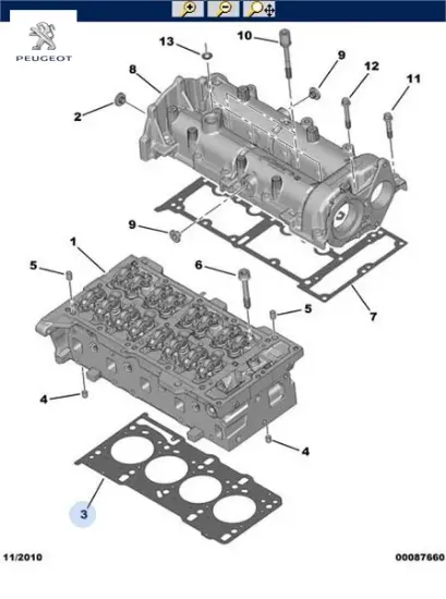 SİLİNDİR KAPAK CONTASI 2Ç FIORINO-BIPPER 1.3JTD E5 resmi
