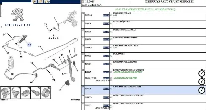 DEBRİYAL ALT MERKEZİ 207-508-C4 II 1.6 YENİ KOD: PEU2182.E1 resmi