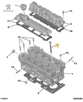 SİLİNDİR KAPAK SAPLAMASI 207 ET3J4 resmi