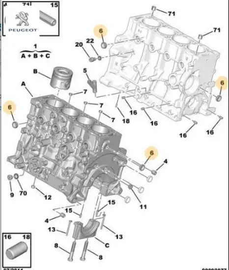 BİLYA YATAK KAPAĞI 206-307-PARTNER-BIPPER (27MM) resmi